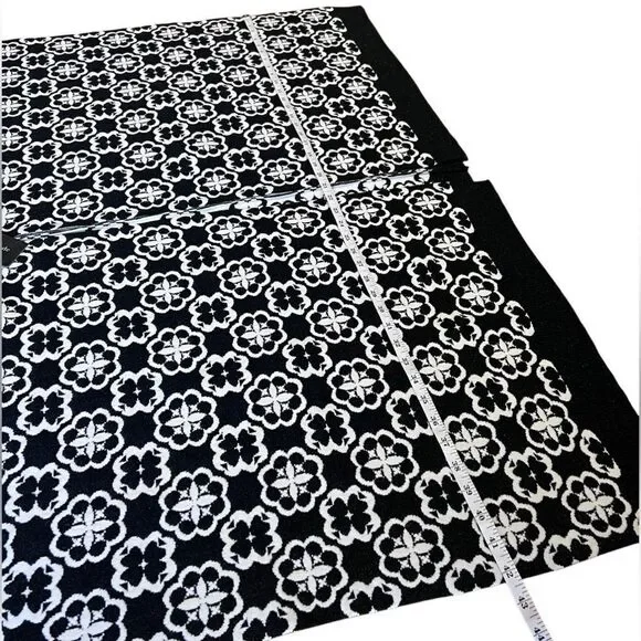 Kate spade Arabesque Knit Ruana Black White Sweater One Size - Picture 11 of 16